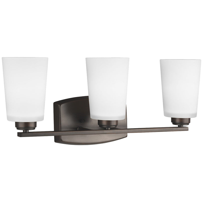 Franport 3-Light Bath Vanity Light in Bronze