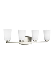 Franport 4-Light Bath Vanity Light in Brushed Nickel
