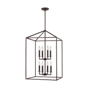 Perryton 19" 8-Light Foyer Pendant in Bronze