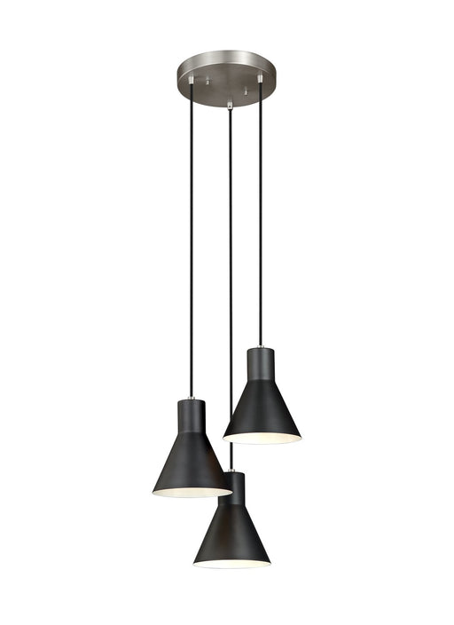 Towner 3-Light Cluster Pendant in Brushed Nickel