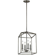 Perryton 12" 4-Light Foyer Pendant in Bronze