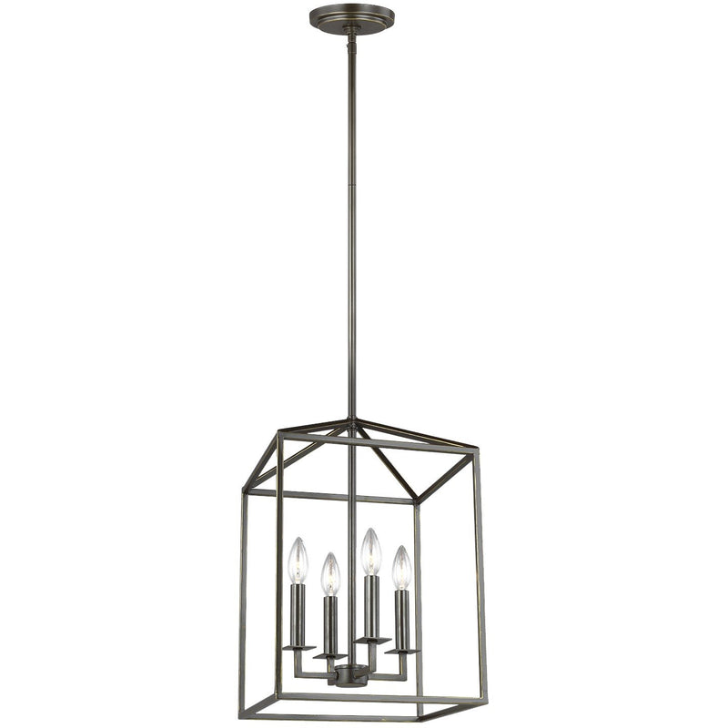 Perryton 12" 4-Light Foyer Pendant in Bronze