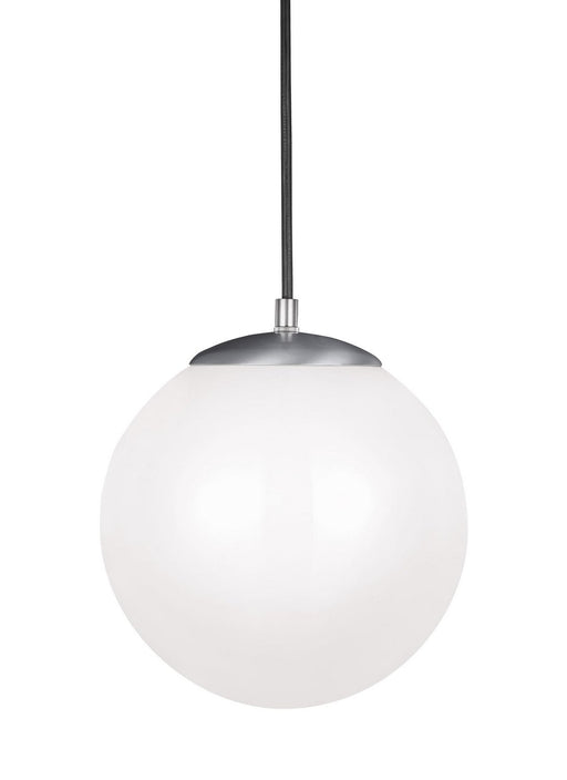 Leo Hanging Globe Medium LED Pendant in Satin Aluminum