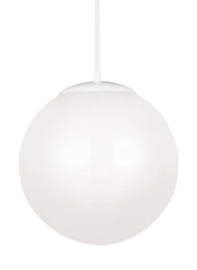Leo Hanging Globe Extra Large LED Pendant in White