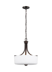 Kemal 3-Light Pendant in Bronze