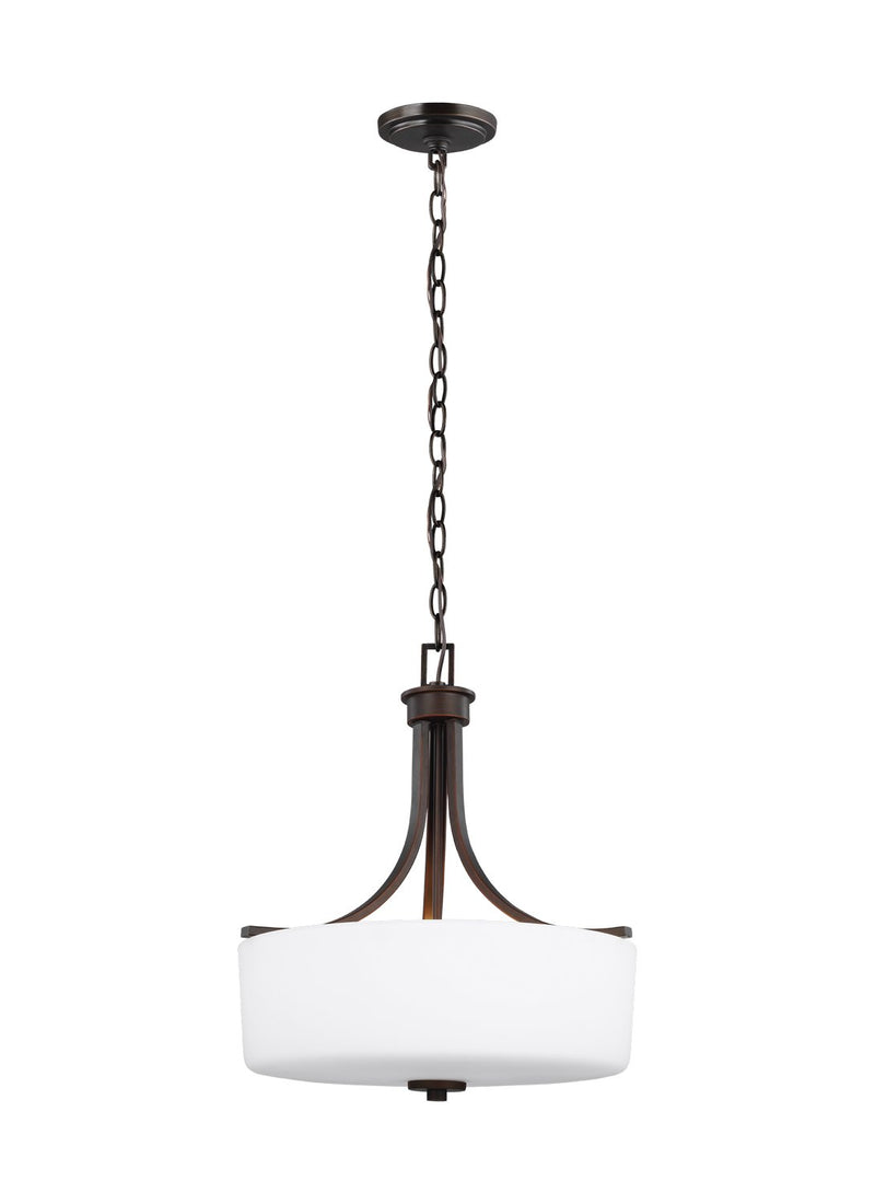 Kemal 3-Light Pendant in Bronze