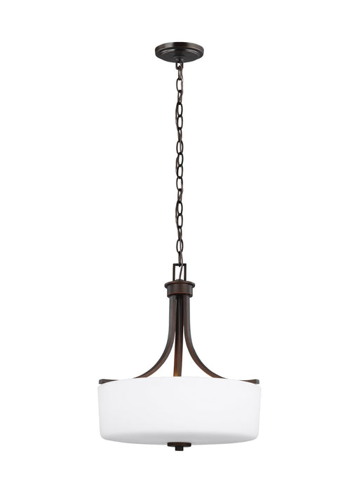 Kemal 3-Light Pendant in Bronze