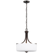 Kemal 3-Light Pendant in Bronze