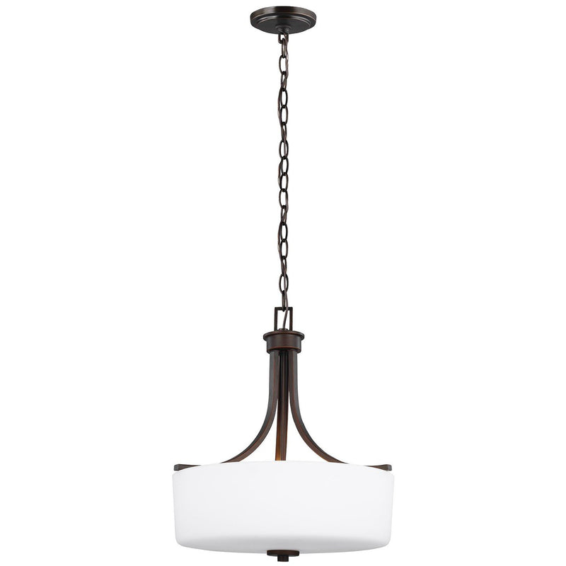 Kemal 3-Light Pendant in Bronze