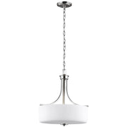 Kemal 3-Light Pendant in Brushed Nickel