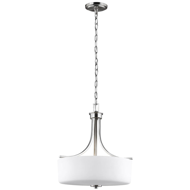 Kemal 3-Light Pendant in Brushed Nickel