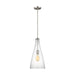 Arilda One Light Pendant in Brushed Nickel