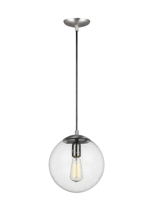 Leo - Hanging Globe One Light Pendant in Satin Aluminum