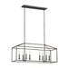 Perryton Eight Light Island Pendant in Bronze
