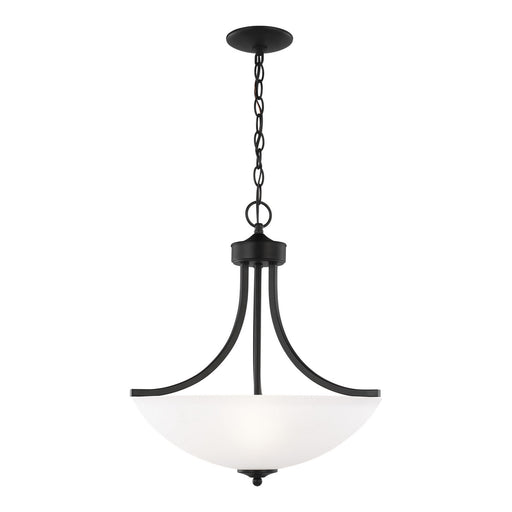 Geary Three Light Pendant in Midnight Black