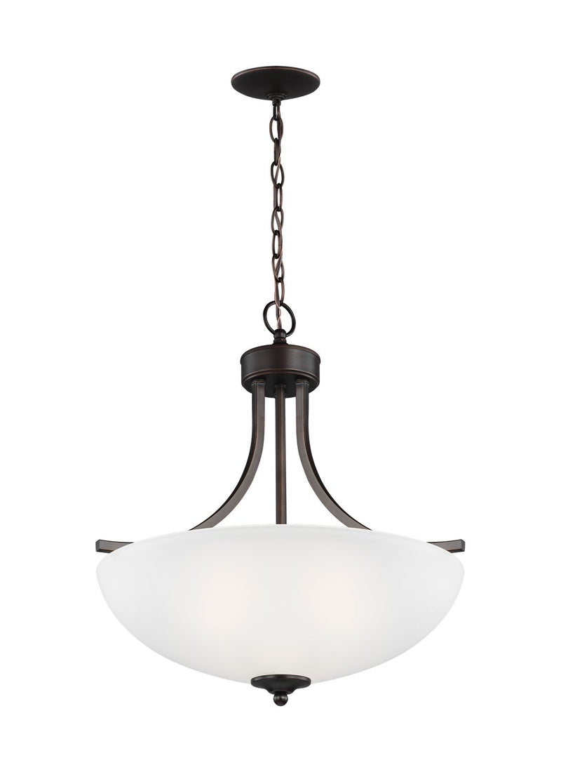 Geary 3-Light Bowl Pendant in Bronze