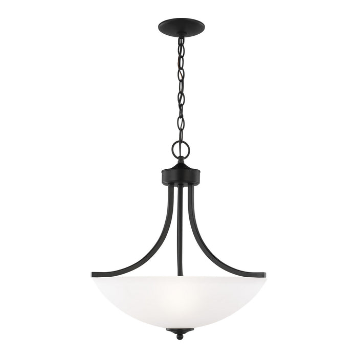 Geary Three Light Pendant in Midnight Black