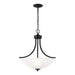 Geary Three Light Pendant in Midnight Black