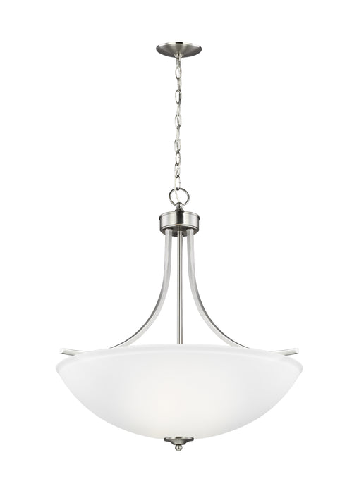 Geary Four Light Pendant in Brushed Nickel