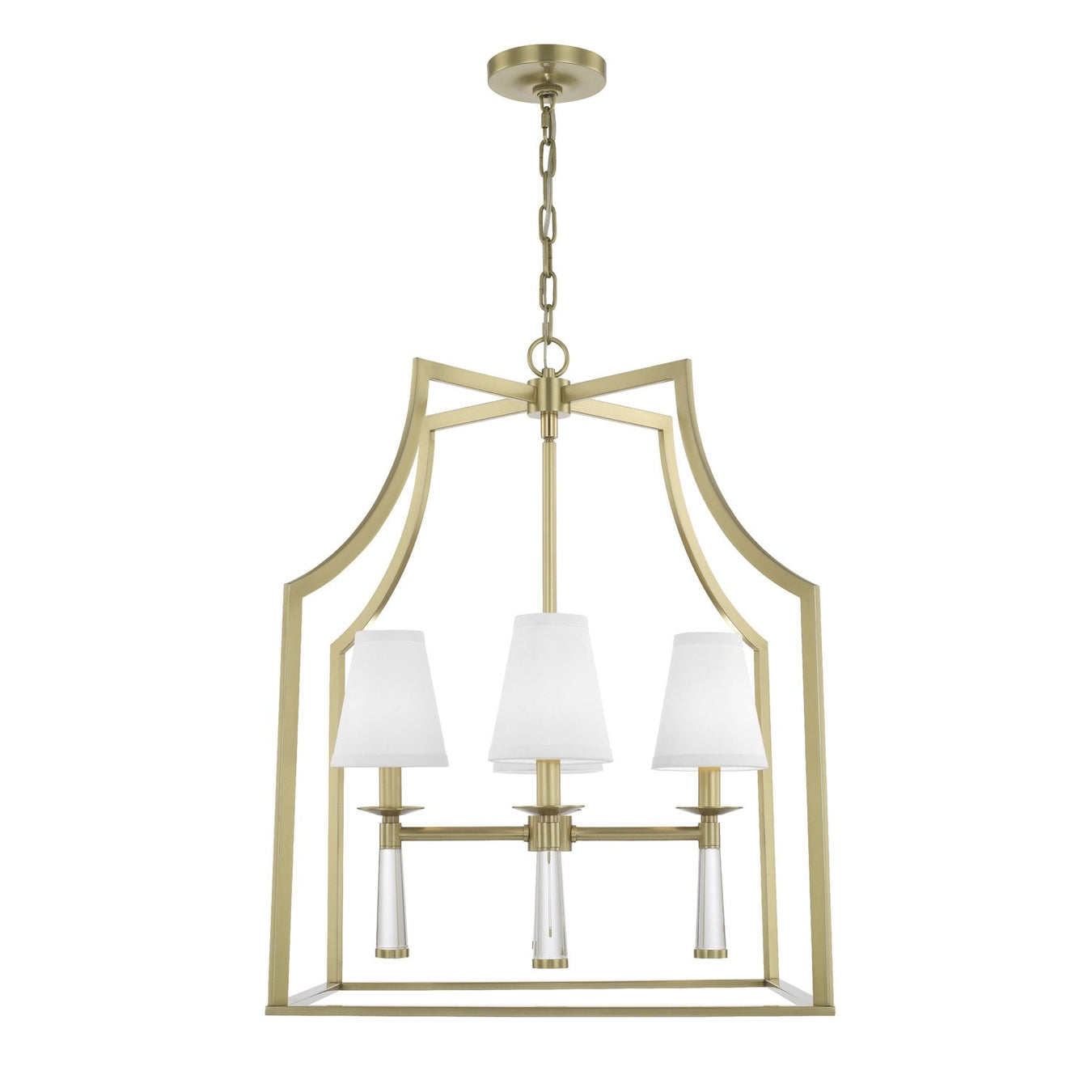 Baxter 4 Light 22" Chandelier in Aged Brass