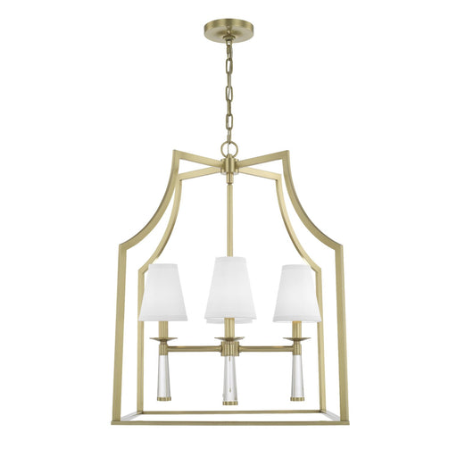 Baxter 4 Light 22" Chandelier in Aged Brass