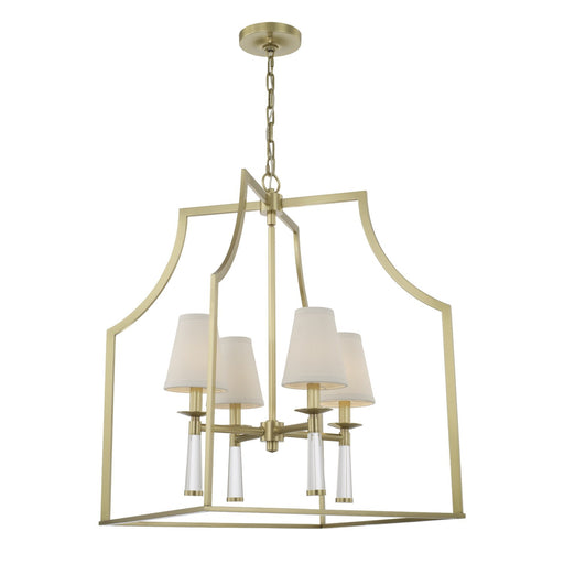 Baxter 4 Light 22" Chandelier in Aged Brass