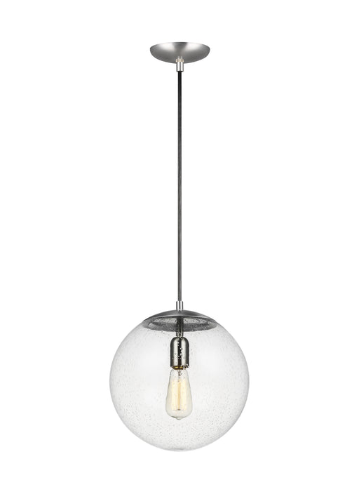Leo - Hanging Globe One Light Pendant in Satin Aluminum