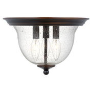 Belton 3-Light Flush Mount in Bronze
