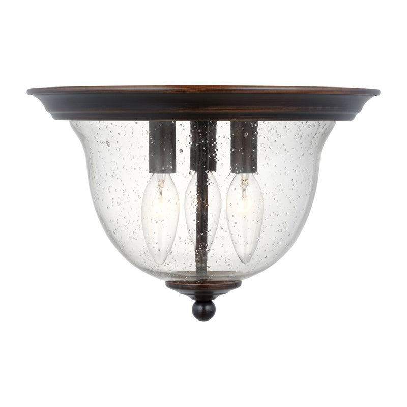 Belton 3-Light Flush Mount in Bronze