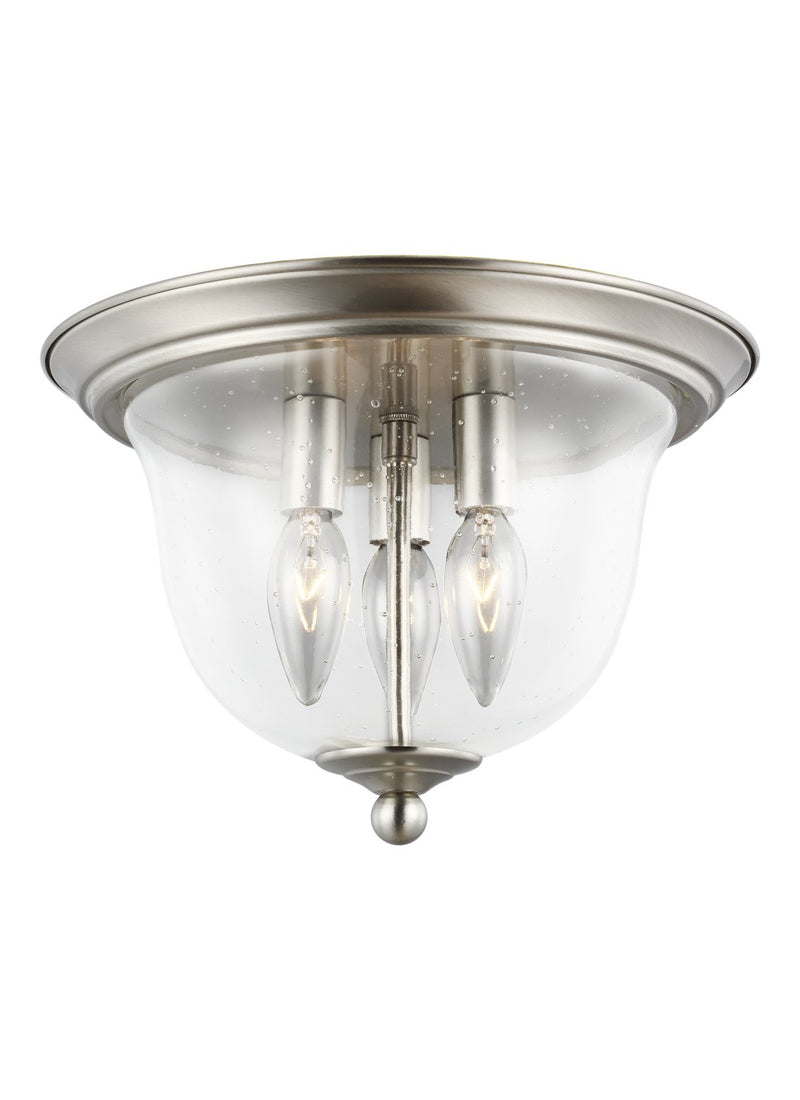 Belton 3-Light Flush Mount in Brushed Nickel