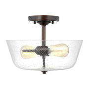 Belton 2-Light Semi-Flush Mount in Bronze