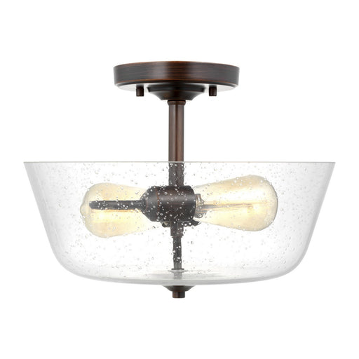 Belton 2-Light Semi-Flush Mount in Bronze