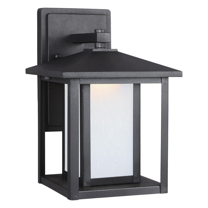 Hunnington Small LED Outdoor Wall Lantern in Black