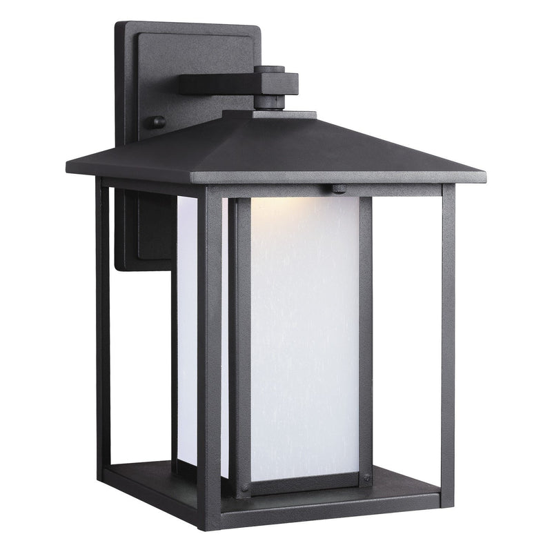Hunnington Large LED Outdoor Wall Lantern in Black