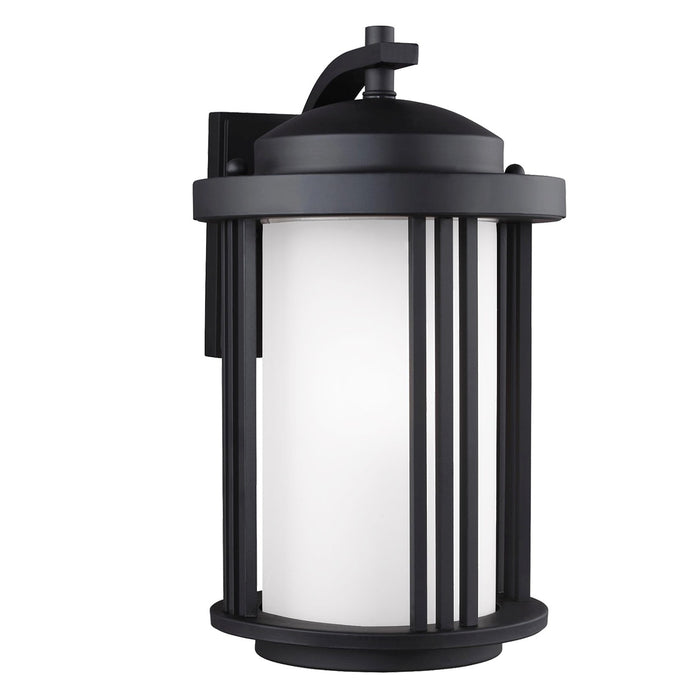 Crowell One Light Outdoor Wall Lantern in Black