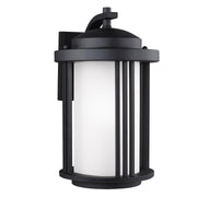 Crowell Medium LED Outdoor Wall Lantern in Black