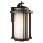 Crowell Medium LED Outdoor Wall Lantern in Antique Bronze