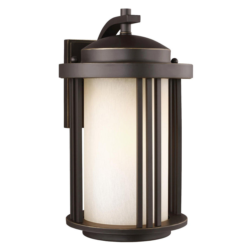 Crowell Medium LED Outdoor Wall Lantern in Antique Bronze