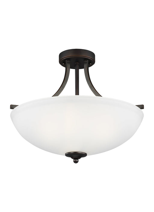 Geary 3-Light Semi-Flush Mount in Bronze