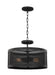Gereon Two Light Semi-Flush Convertible Pendant in Black