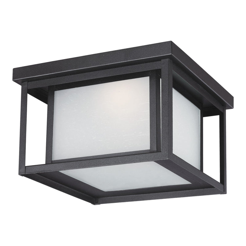 Hunnington LED Outdoor Flush Mount in Black