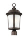 Calder One Light Outdoor Post Lantern in Antique Bronze