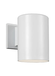 Outdoor Cylinders 5" LED Outdoor Wall Sconce in White