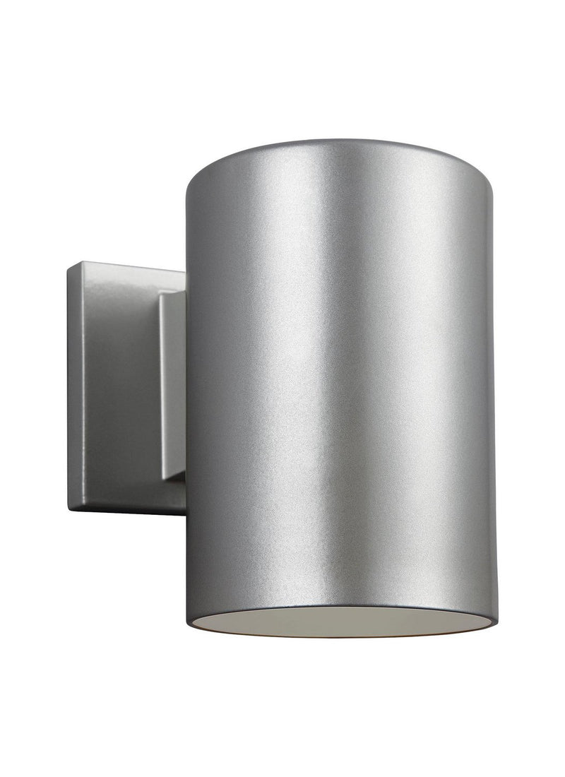 Outdoor Cylinders 5" LED Outdoor Wall Sconce in Painted Brushed Nickel