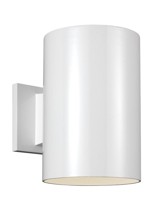 Outdoor Cylinders 6" LED Outdoor Wall Sconce in White