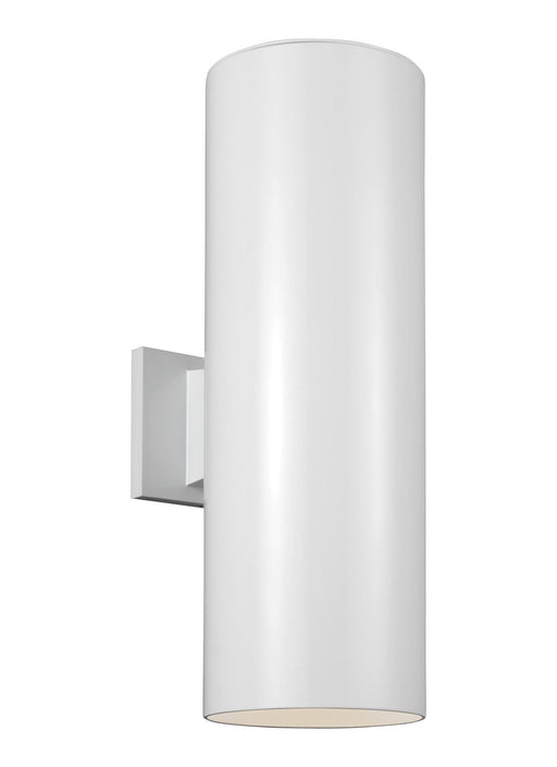 Outdoor Cylinders LED Outdoor Wall Lantern in White