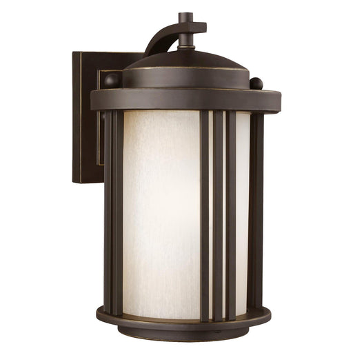 Crowell Small LED Outdoor Wall Lantern in Antique Bronze