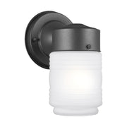 Outdoor Wall Satin Etched Outdoor Wall Lantern in Black