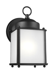 New Castle One Light Outdoor Wall Lantern in Black