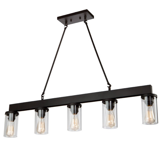 Menlo Park 5-Light Linear Pendant in Oil Rubbed Bronze